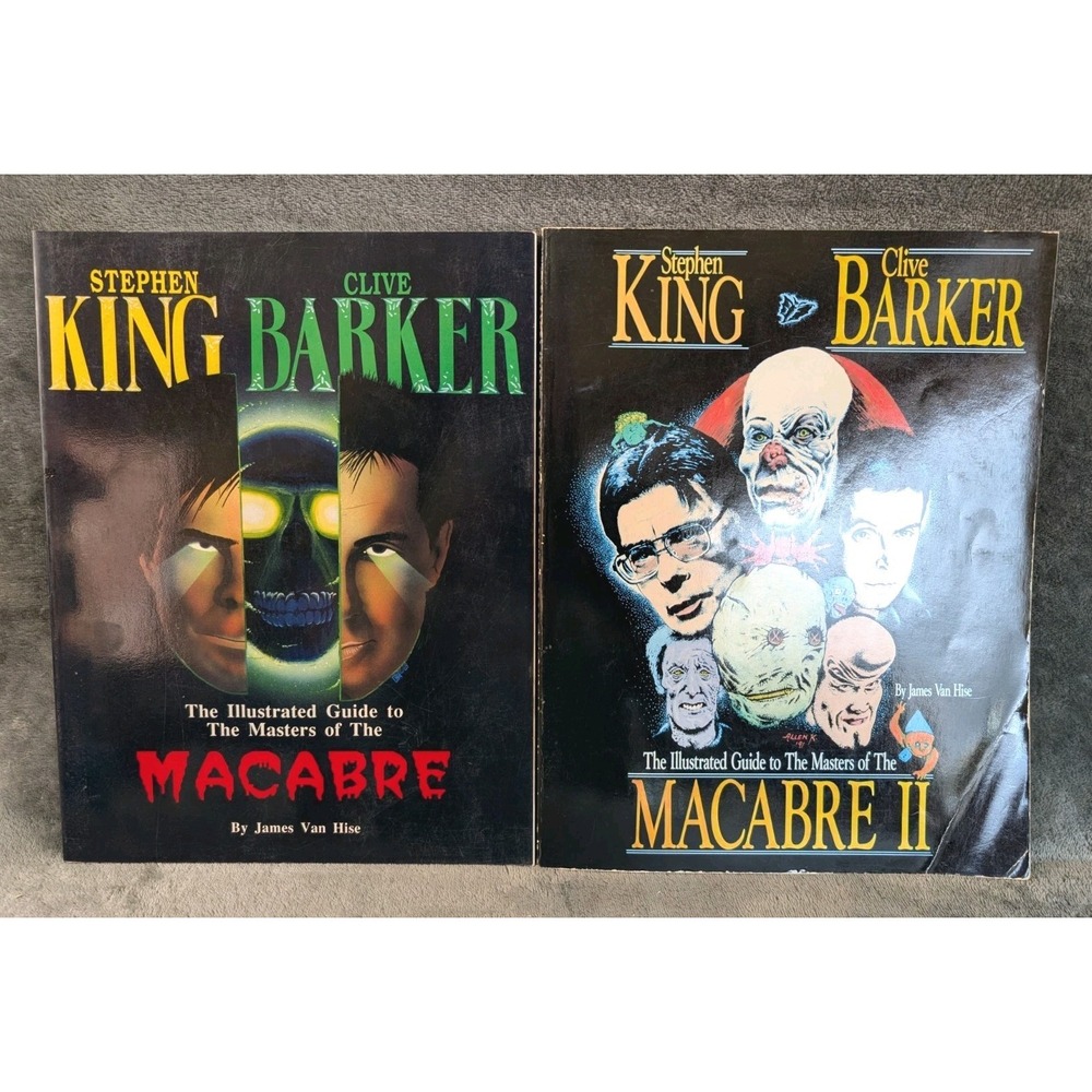 Stephen King & Clive Barker Masters of the Macabre I & II Van Hise 1990 1992 1st